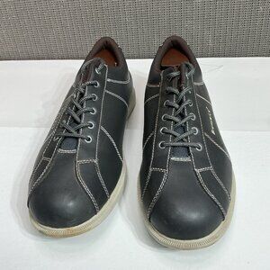 Brunswick Mens Bowling Shoes Size 10.5 Black With White Stitching